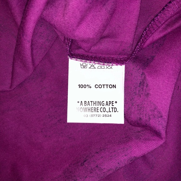 BAPE Color Camo College Tee Purple - Picture 5 of 6